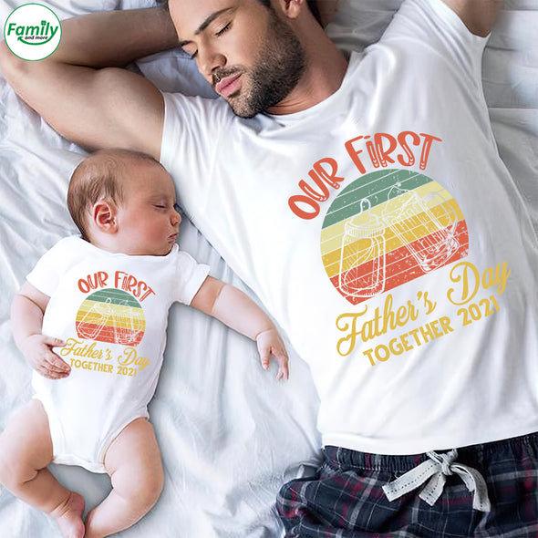 Our First Father's Day Together 2021-nk Baby Onesie