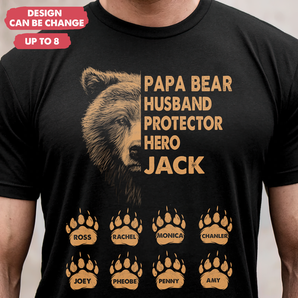 Papa Bear Husband Protector Hero T-Shirt - PP - TT0306224
