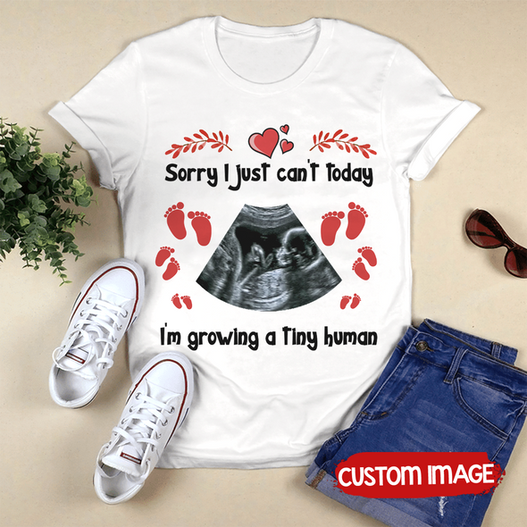 Personalized Gift For Future Mommy I'm Growing A Tiny Human T-shirt - MC - TT1903225