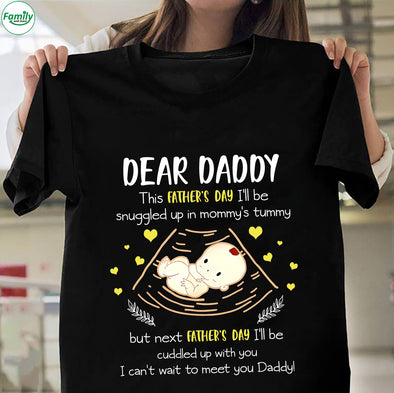 Dear Daddy cuddled up with you Father's Day-nk Premium Fit Mens Tee