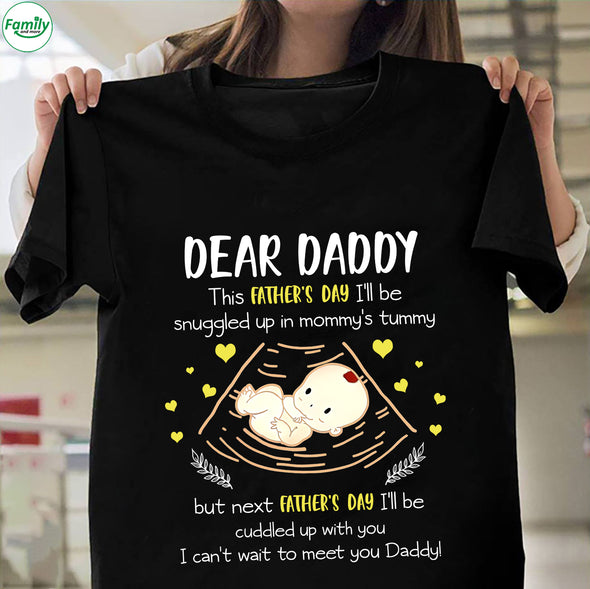 Dear Daddy cuddled up with you Father's Day-nk Premium Fit Mens Tee