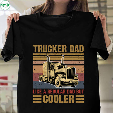 Trucker Dad like a regular dad but cooler-nk Premium Fit Ladies Tee