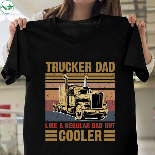 Trucker Dad like a regular dad but cooler-nk Premium Fit Ladies Tee