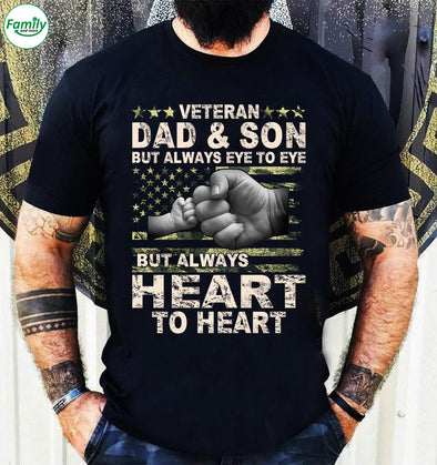 Dad and Son Heart to Heart-nk Classic T-Shirt