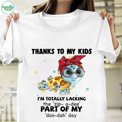 Thanks to my kids I'm totally lacking part of my Premium Fit Ladies Tee