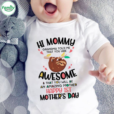Gift For Mommy Grandma Told Me That You Are Awesome Baby Onesie - PP - LT0204225