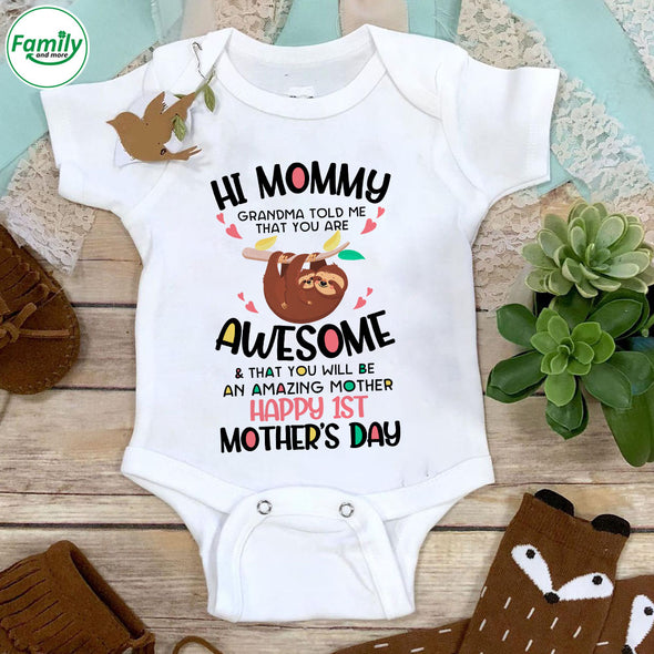 Gift For Mommy Grandma Told Me That You Are Awesome Baby Onesie - PP - LT0204225