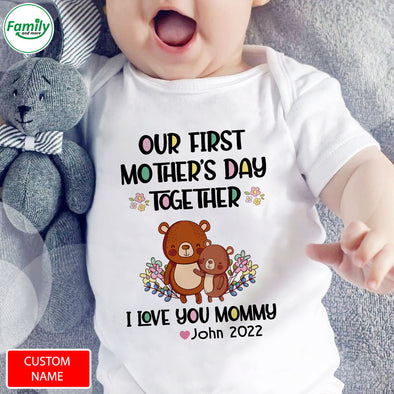 Gift For Mommy Our First Mother's Day Together Baby Onesie - PP - LT0404221