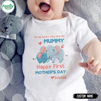 Personalized Gift For Future Mummy Happy First Mother's Day Baby Onesie - PP - LT2101221