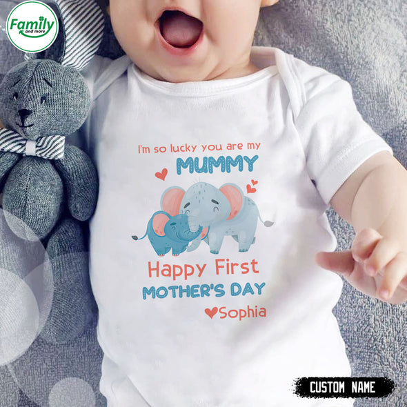 Personalized Gift For Future Mummy Happy First Mother's Day Baby Onesie - PP - LT2101221