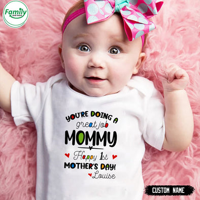 Gift For Future Mommy You're Doing A Great Job Baby Onesie - PP - LT2202224