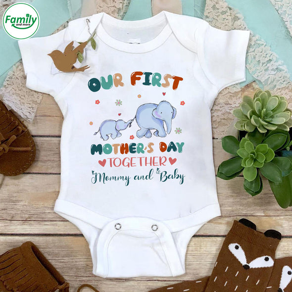 Gift For Mommy Our First Mother's Day Together Baby Onesie - PP - LT3003224