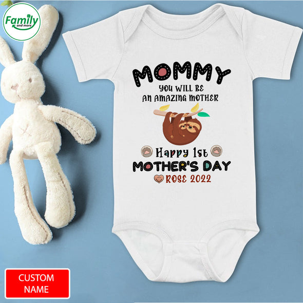 Gift For Mommy Happy 1st Mother's Day Baby Onesie - PP - LT0104225