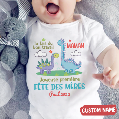 Tu Fais Du Bon Traivail Maman Baby Onesie - AD - TT020422 2