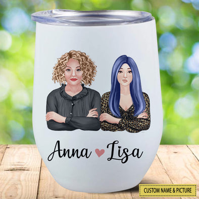 Gift For Mom First My Mom Forever My Friend WineTumbler - pp - LT231221-2