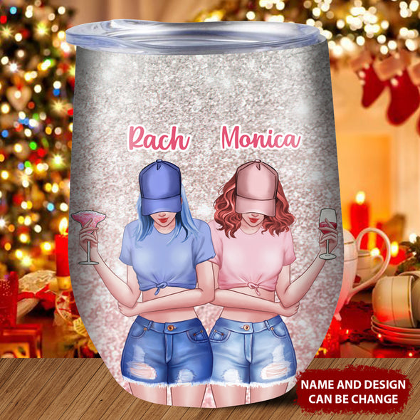 Gift For Bestie I Have Crazy Bestie Wine Tumbler - MC - TT19022226