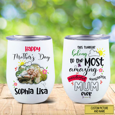 Personalized Gift For Future Mum Happy Mother's Day Wine Tumbler  - PP - LT07022110