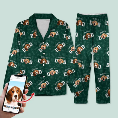 Custom Photo Dog Dad Dog Mom/ Cat Dad Cat Mom Pajamas _NT2311222