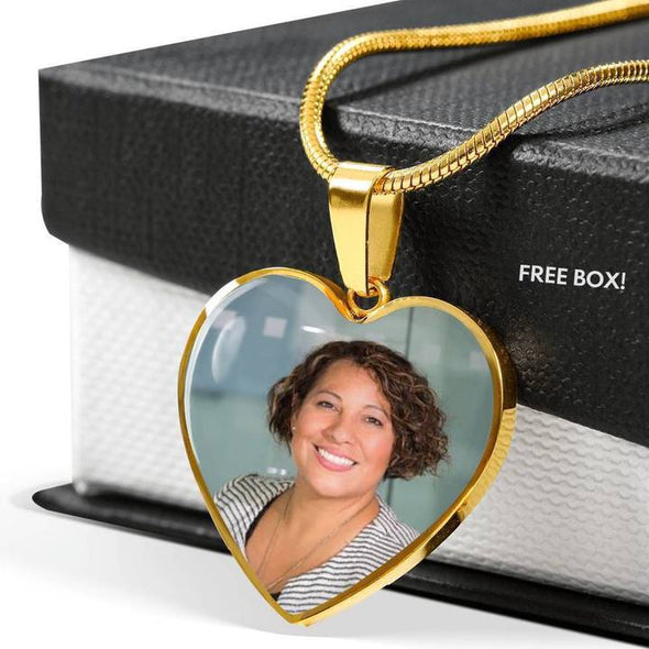 Personalized Photo and Engrave Necklace Memorial Gift