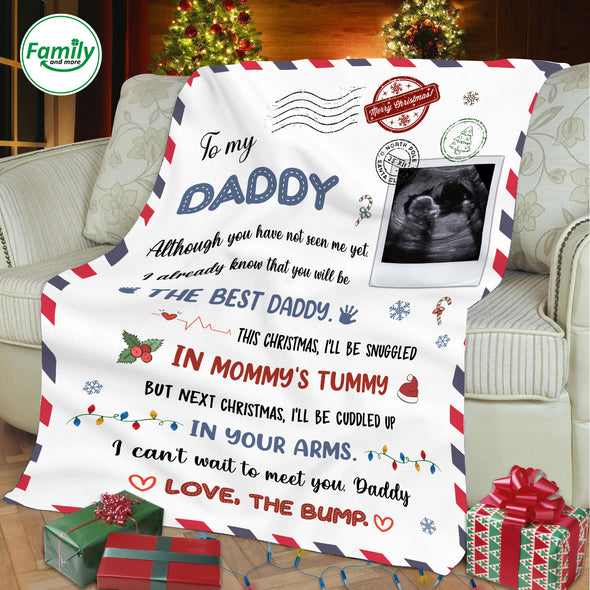 Personalized Gift For Future Daddy Love, The Bump Blanket - NT-HB2411223