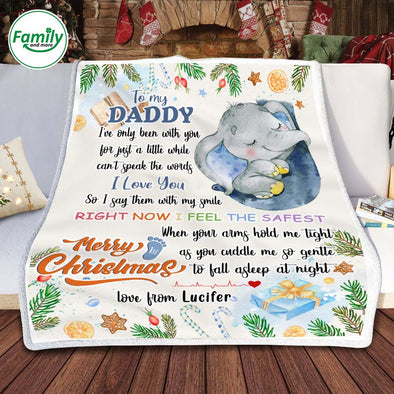 Personalized Gift For Daddy I Love You Merry 1st Christmas Blanket - NT-HB1811224