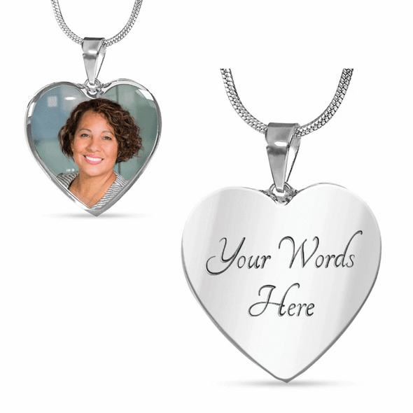 Personalized Photo and Engrave Necklace Memorial Gift