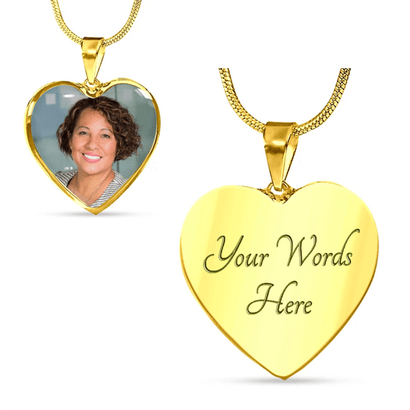 Personalized Photo and Engrave Necklace Memorial Gift