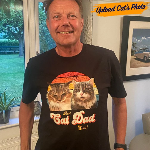 Gift For Cat Lovers Best Cat Dad Ever T-Shirt - NT301122