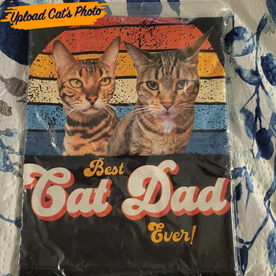 Gift For Cat Lovers Best Cat Dad Ever T-Shirt - NT301122
