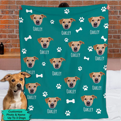 Personalized Gift For Dog Lovers, Cat Lovers Upload Your Photo Blanket For Dog, Cat_NT291122
