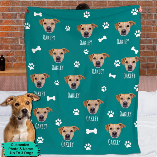 Personalized Gift For Dog Lovers, Cat Lovers Upload Your Photo Blanket For Dog, Cat_NT291122