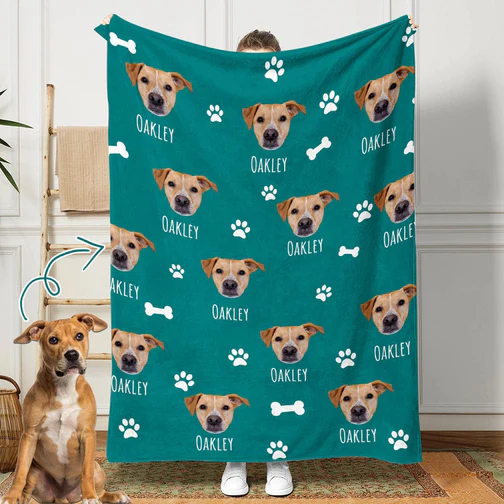Personalized Gift For Dog Lovers, Cat Lovers Upload Your Photo Blanket For Dog, Cat_NT291122