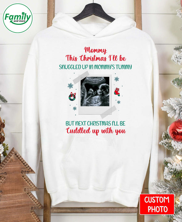 Personalized Gift For Future Mommy This Christmas I'll Will Be Snuggled Up In Mommy's Tummy T-shirt, Hoodie, Sweatshirt NT-HB2511223