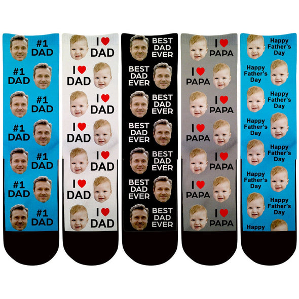 Personalized Gift For Dad Face Socks