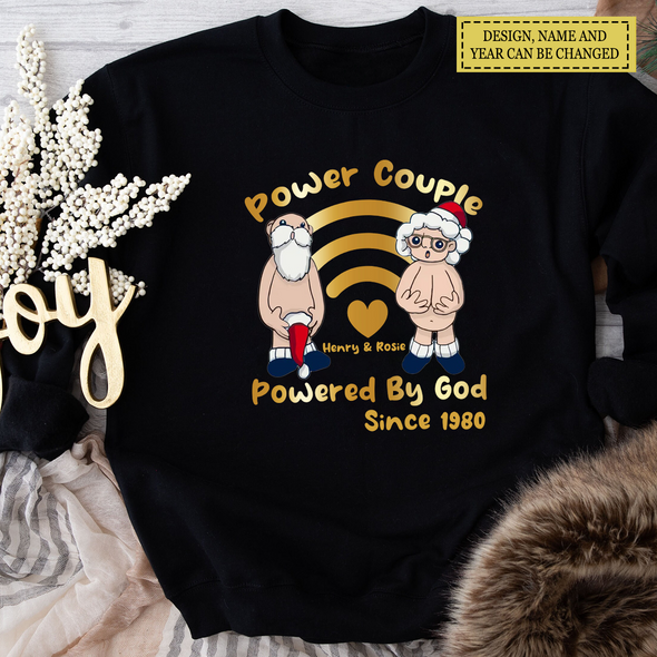 Personalized Gift For Matching Couple, Anniversary Gifts  Power Couple - Personalized Matching Couple T-shirt, Hoodie, Sweatshirt LHT-TS221122