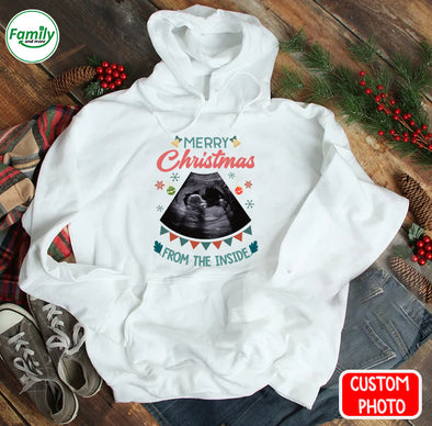 Personalized Gift For Future Mommy Merry Christmas From The Inside Hoodie-NT-HB2809223