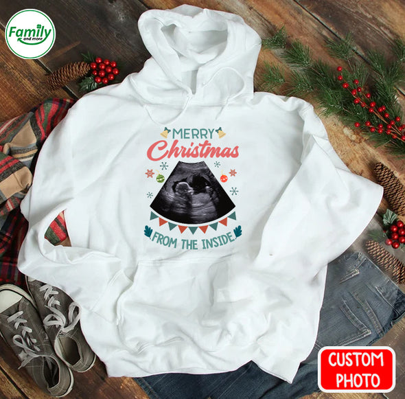 Personalized Gift For Future Mommy Merry Christmas From The Inside Hoodie-NT-HB2809223