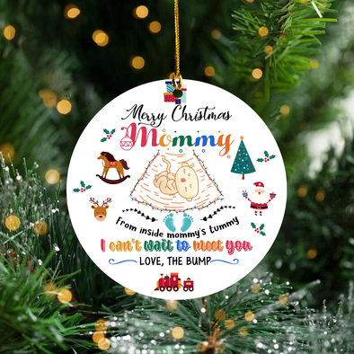 Gift For Future Mommy I Can't Wait To Meet You Ornament - Kv - KT 0710219