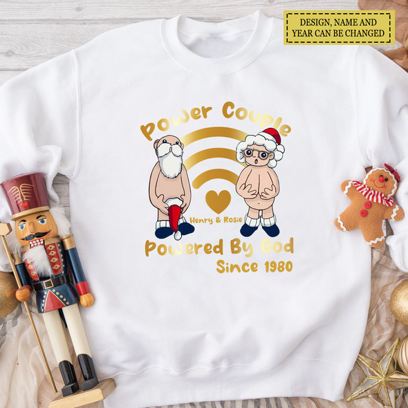 Personalized Gift For Matching Couple, Anniversary Gifts  Power Couple - Personalized Matching Couple T-shirt, Hoodie, Sweatshirt LHT-TS221122