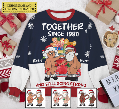 Personalized Gift For Couple, Anniversary Gifts, Together Since Christmas Ugly Sweater LHT-TS251122