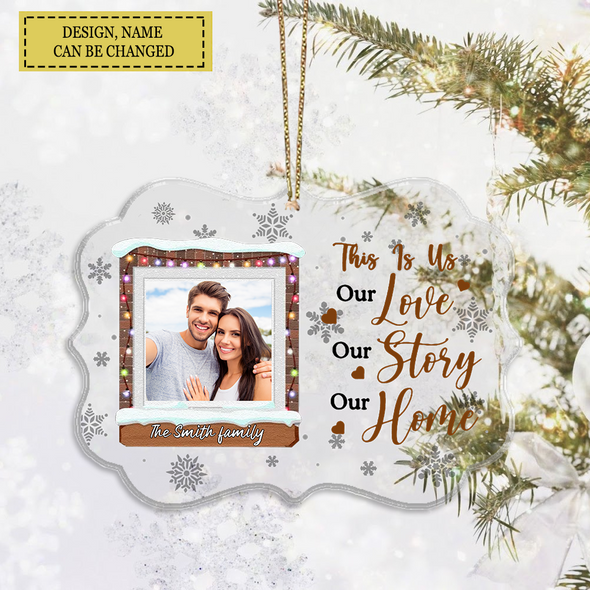 Our Love Our Story Our Home - Upload Image, Gift For Couples, Husband Wife- LHT-TS281122