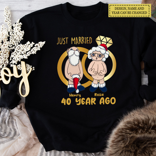 Personalized Gift For Matching Couple, Anniversary Gifts  Annoying Just Married Many Years Ago - Personalized Matching Couple T-shirt, Hoodie, Sweatshirt LHT-TS221122