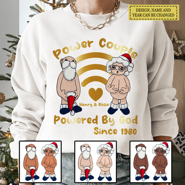 Personalized Gift For Matching Couple, Anniversary Gifts  Power Couple - Personalized Matching Couple T-shirt, Hoodie, Sweatshirt LHT-TS221122