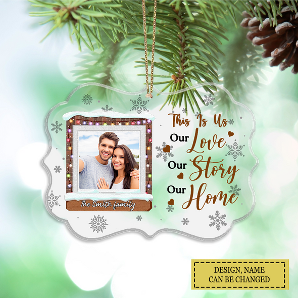 Our Love Our Story Our Home - Upload Image, Gift For Couples, Husband Wife- LHT-TS281122