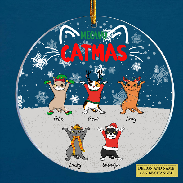 Personalized Gift For Cat Lovers,  Cat Ornament 2 Ornament LHT-LTT231122