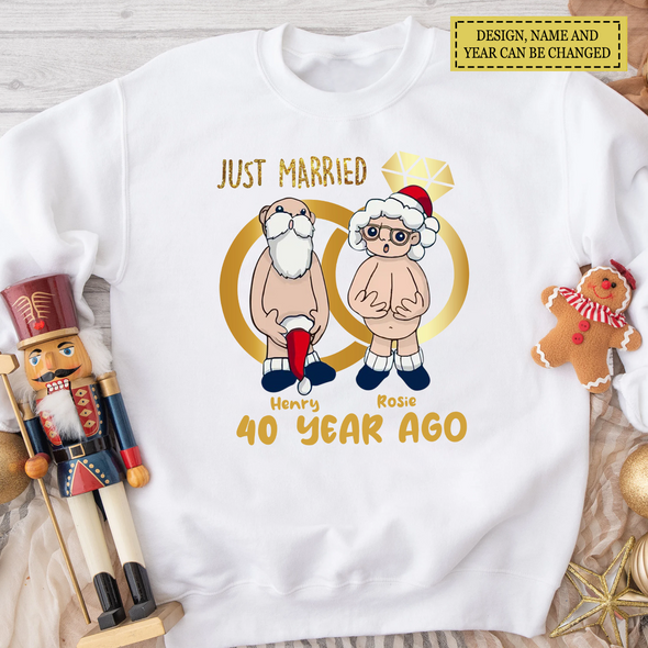 Personalized Gift For Matching Couple, Anniversary Gifts  Annoying Just Married Many Years Ago - Personalized Matching Couple T-shirt, Hoodie, Sweatshirt LHT-TS221122