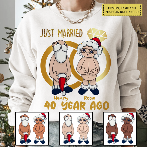 Personalized Gift For Matching Couple, Anniversary Gifts  Annoying Just Married Many Years Ago - Personalized Matching Couple T-shirt, Hoodie, Sweatshirt LHT-TS221122