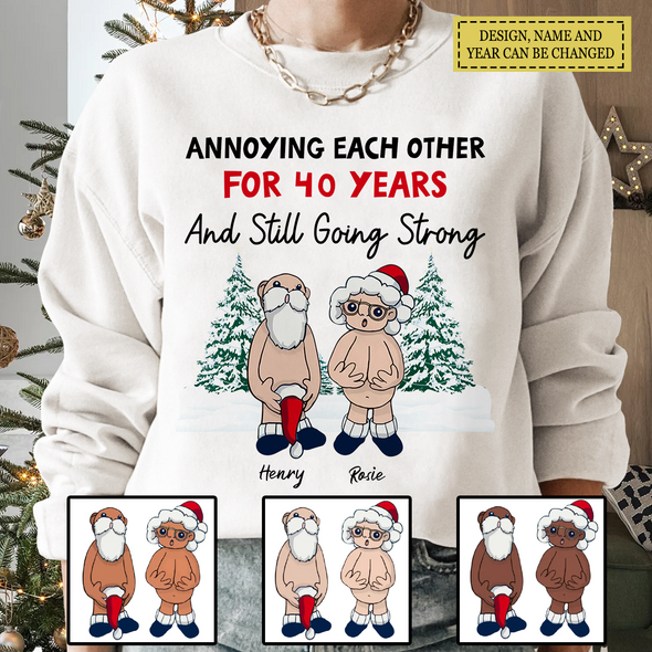 Personalized Gift For Matching Couple, Anniversary Gifts Annoying Each Other And Still Going Strong T-shirt, Hoodie, Sweatshirt LHT-TS221122