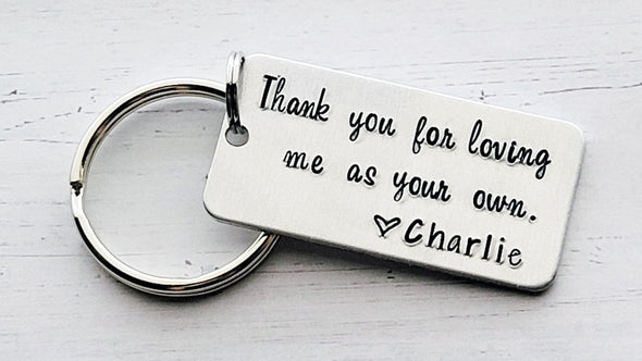 Gift For Bonus Dad Loving Me As Your Own Keychain
