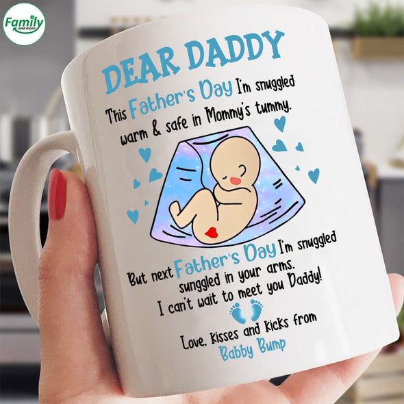 Dear Daddy I can't wait to meet you Daddy-kv Mugs